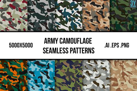 Army Camouflage Seamless Patterns