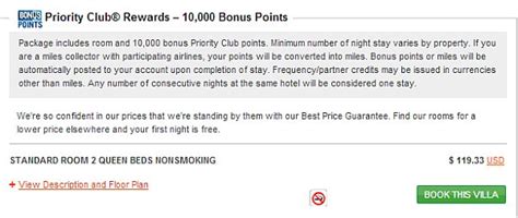 Priority Club 10K Bonus Points Offer For Stays Of Three Nights Or ...