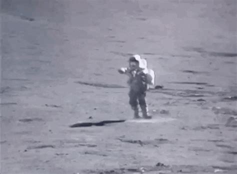 Astronaut On Moon Gif