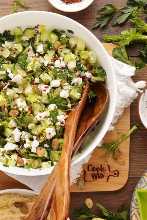 Veggie-Packed Chopped Salad with Feta and Herbs Recipe - Cook.me Recipes