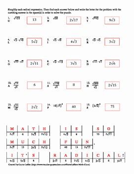 50 Simplifying Square Roots Worksheet Answers