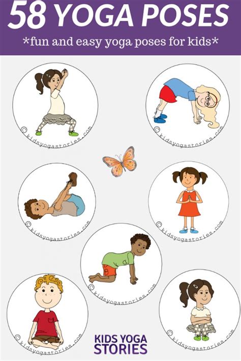 58 Fun And Easy Yoga Poses For Kids (Printable Posters) | Abc Yoga ...