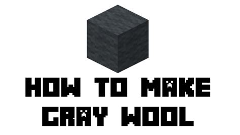 Minecraft Survival: How to Make Gray Wool - YouTube