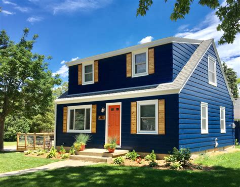 46 Blue house white trim black shutters information | BrowsYouRoom