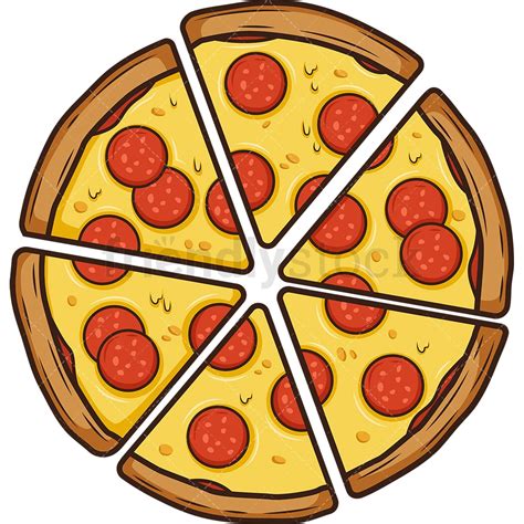 Sliced Pizza Cartoon Clipart Vector - FriendlyStock