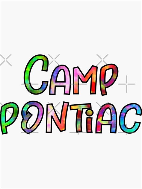 "camp pontiac" Sticker for Sale by dddesignsnj | Redbubble