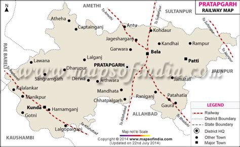 Pratapgarh Railway Map