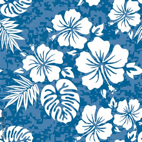 Aloha Hawaiian Shirt Seamless Background Pattern Stock Vector | Adobe Stock