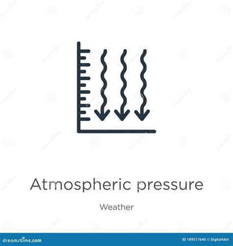 Atmospheric Pressure Icon. Thin Linear Atmospheric Pressure Outline ...