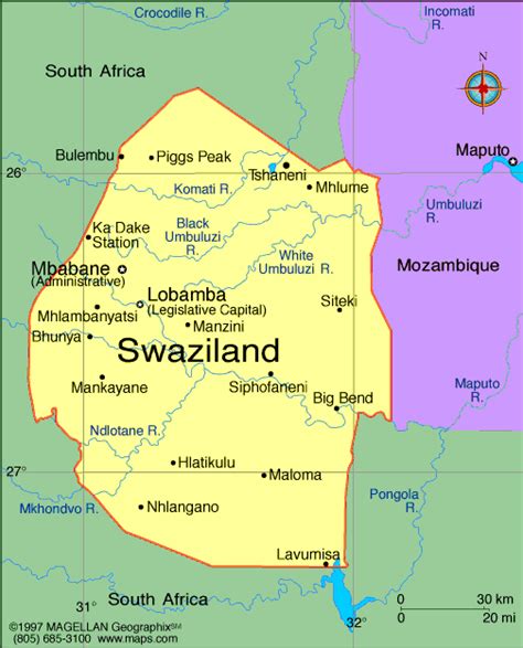 Swaziland Map