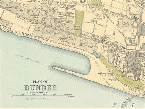 Old Dundee Map Plan of Dundee Scotland 1912 Scottish | Etsy