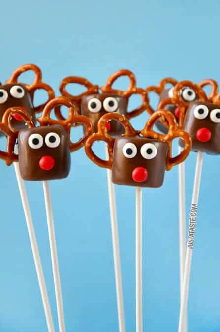 Chocolate Reindeer Marshmallow Pops | Just a Taste