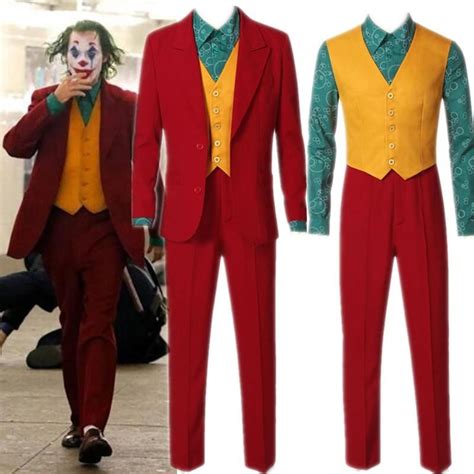 2019 Movie Joker Joaquin Phoenix Arthur Fleck Cosplay Costume Suits ...