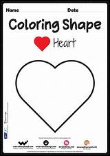 Heart Shape Coloring Page Preschool Pages sketch template