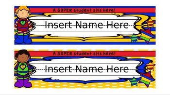 Superhero Name Tags [Editable] by Where the First Graders Are | TpT