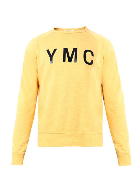 Lyst - Ymc Logo-Print Sweatshirt in Yellow for Men