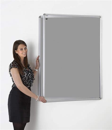 Fire Rated Lockable Notice Board Grey (90cm x 120cm): Amazon.co.uk: Office Products