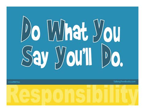 Responsibility Posters For Kids