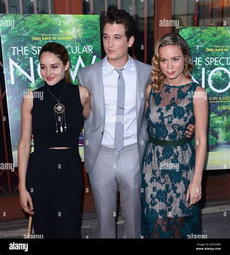 Shailene Woodley, Miles Teller, Brie Larson attends "The Spectacular ...