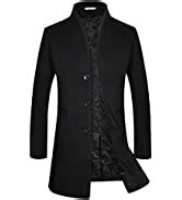 APTRO Men's Winter Premium Pea Coat Military Stylish Wool Jacket ...