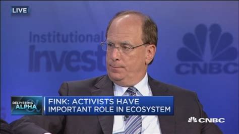 Larry Fink: There is a big role for activism