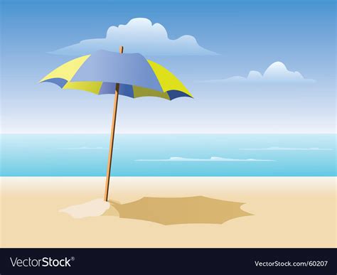 Beach umbrella on the Royalty Free Vector Image