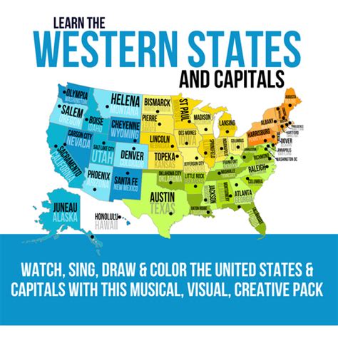 Western States and Capitals Pack by Amy Snider Design | TPT