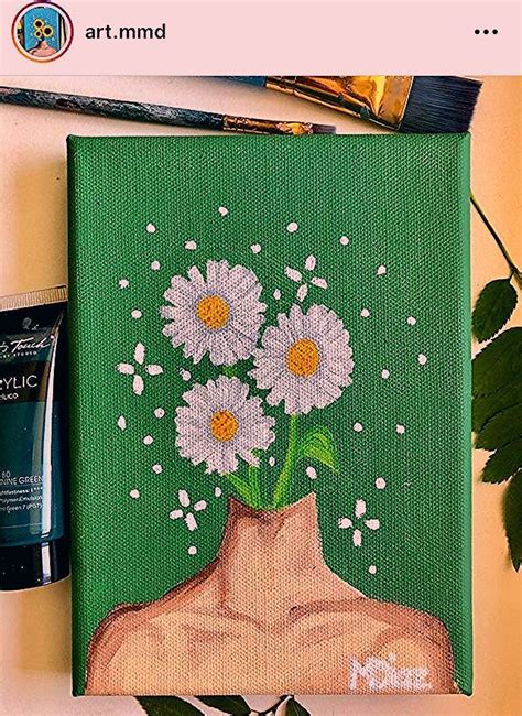 aesthetic painting in 2020 | Mini canvas art, Small canvas art, Painting art projects