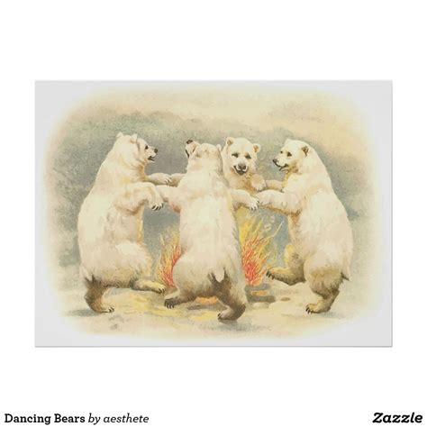 four white polar bears playing with each other in front of a fire and sky background