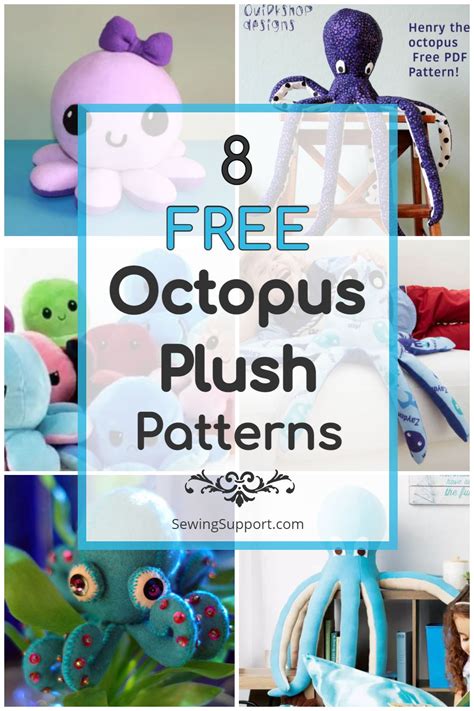 8 FREE Octopus Stuffed Animal Patterns | Stuffed animal patterns ...