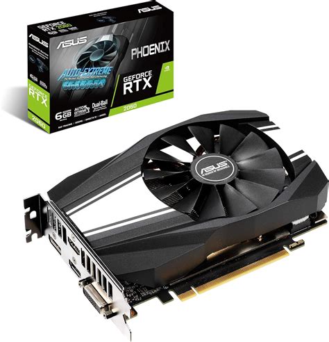 Placa de vídeo ASUS GeForce RTX 2060 6GB Phoenix VR Ready HDMI DP DVI ...