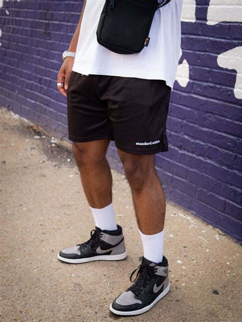 How to wear basketball shorts in a casual outfit - featuring the Standard Attire Mesh Short ...