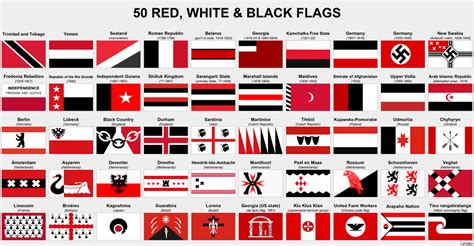 50 Red, White & Black flags : vexillology