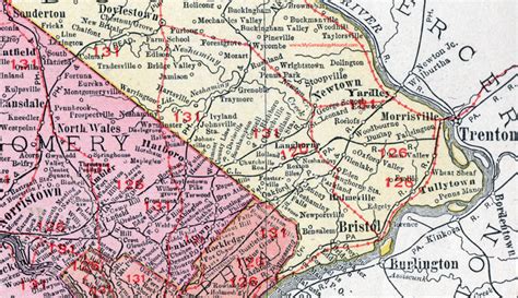 Map Of Bucks And Montgomery County Pa - Cities And Towns Map