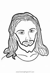 Jesus Christ Coloring Page For Kids  Free Christianity Printable sketch template