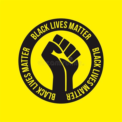 Black Lives Matter Modern Logo, Banner, Design Concept, Sign, Symbol, Right Hand, Yellow ...