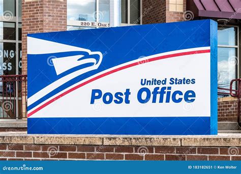 United States Post Office Exterior and Trademark Logo Editorial Photo ...