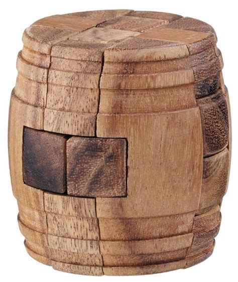 Barrel Puzzle 3D wooden interlocking brain teaser puzzle