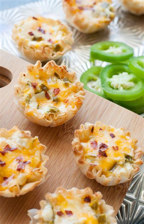 Baked Jalapeno Popper Phyllo Cups | Appetizers easy, New year's eve appetizers, Appetizers for party