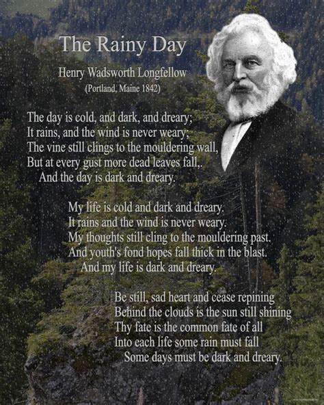 Poem 'The Rainy Day' by Henry Longfellow | Beautiful poetry, Poetry ...