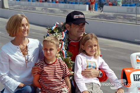 Gil de Ferran and family: wife Angela, daughter Anna and son Luke at