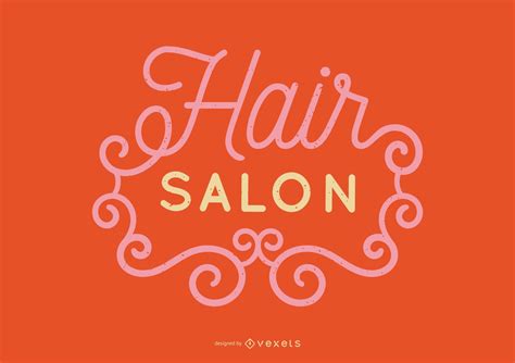 Logo Banners, Pink Swirls, Orange Background, Salon Design, Layout ...