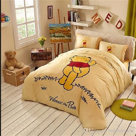 Yellow Winnie Pooh Classic Bedding In The Grass Winnie Pooh Bed In A Bag Bedding Sets Baby ...