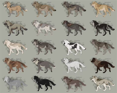 Semi-Realistic Wolf Adoptables Set 8 - CLOSED by Therbis on DeviantArt | Wolf colors, Canine art ...