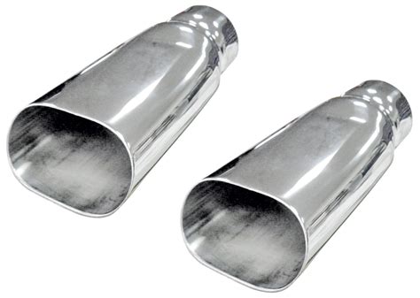 Chevelle Exhaust Tips, 1969-72 Oval Chrome 3" Fits 1969-72 Chevelle ...