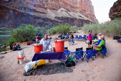 Camping and Dining During a Grand Canyon Rafting Trip