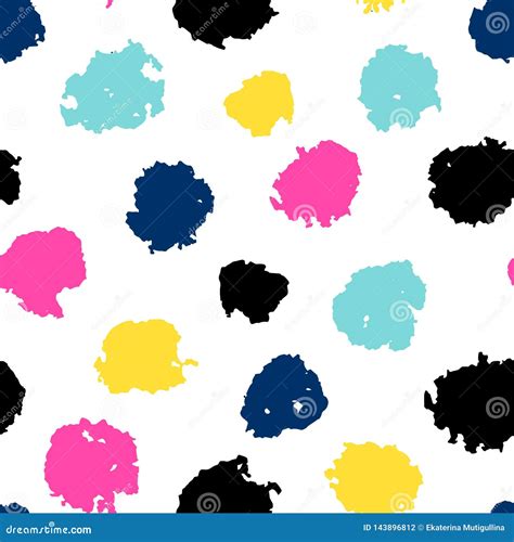 Seamless Pattern with Colored Dots Stock Vector - Illustration of drawing, paint: 143896812