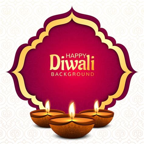 Free Vector | Diwali Hindu festival greeting card background