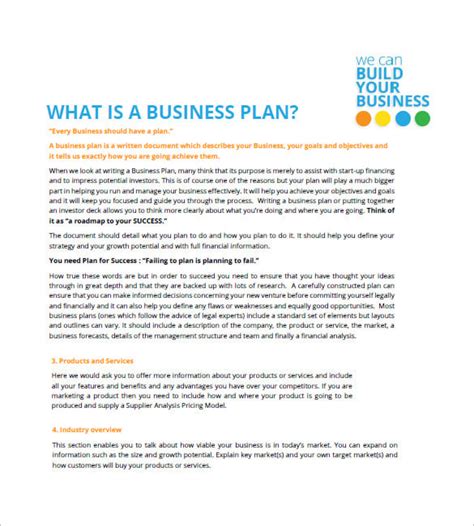 Small Business Plan Template - 18+ Word, Excel PDF, Google Docs, Apple ...