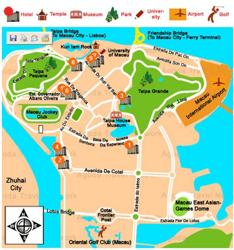 Macau Attractions Map